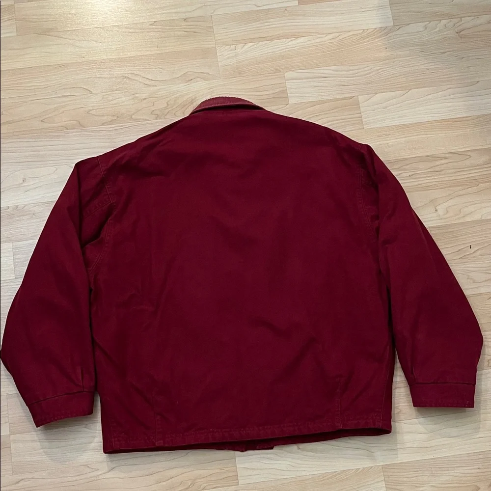 Vintage Evergreen Outerwear Red Canvas Jacket Men's M Oversized - Picture 4 of 11